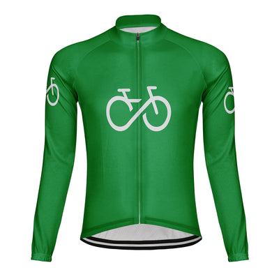 Customized Bike Men's Winter Thermal Fleece Cycling Jersey Long Sleeve