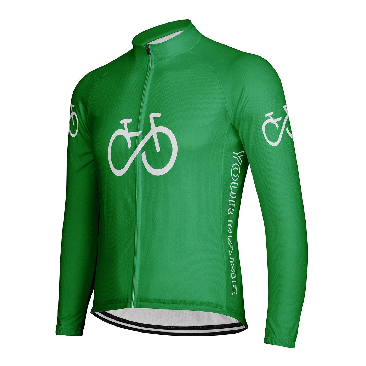 Customized Bike Men's Winter Thermal Fleece Cycling Jersey Long Sleeve