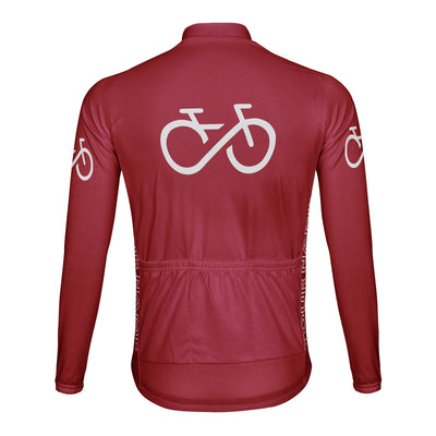 Customized Bike Men's Winter Thermal Fleece Cycling Jersey Long Sleeve