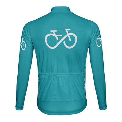 Customized Bike Men's Winter Thermal Fleece Cycling Jersey Long Sleeve
