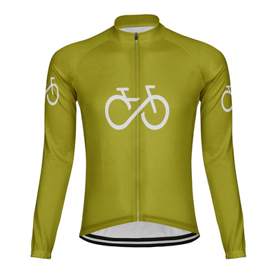 Customized Bike Men's Winter Thermal Fleece Cycling Jersey Long Sleeve