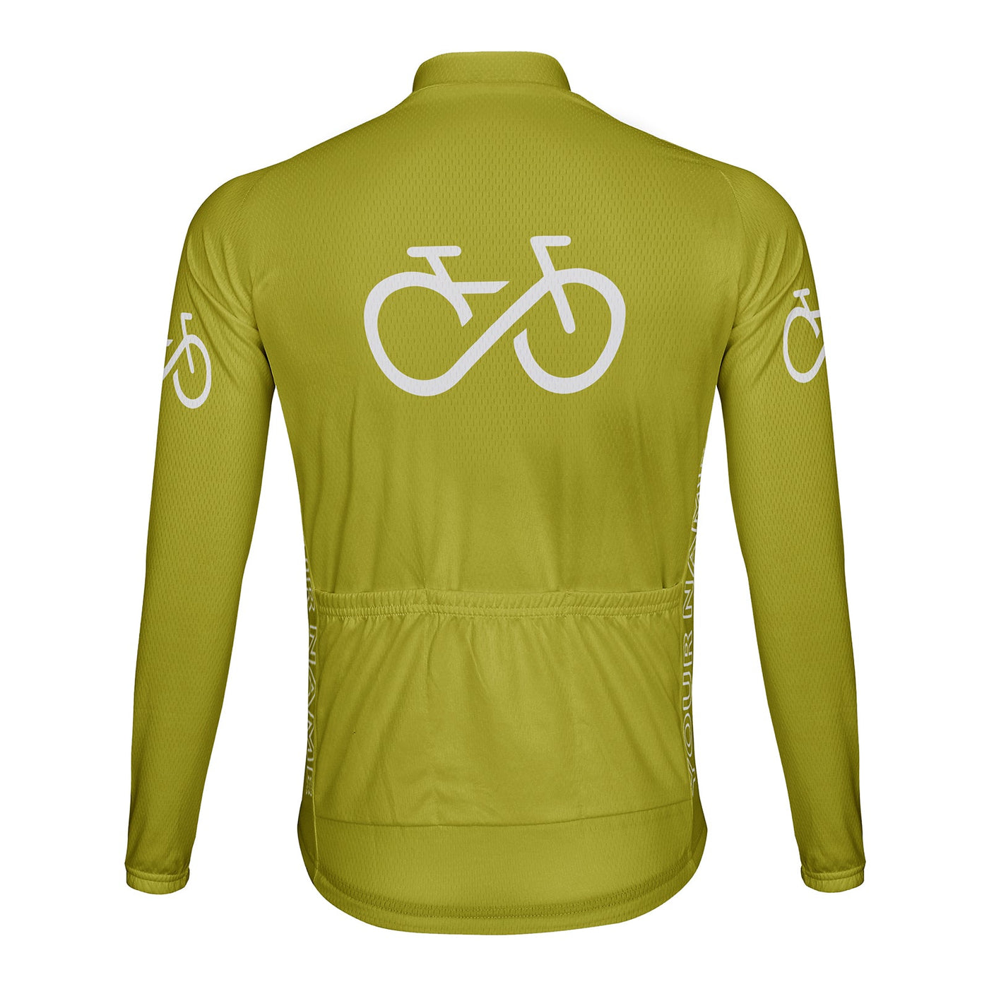 Customized Bike Men's Winter Thermal Fleece Cycling Jersey Long Sleeve