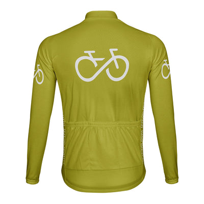 Customized Bike Men's Winter Thermal Fleece Cycling Jersey Long Sleeve