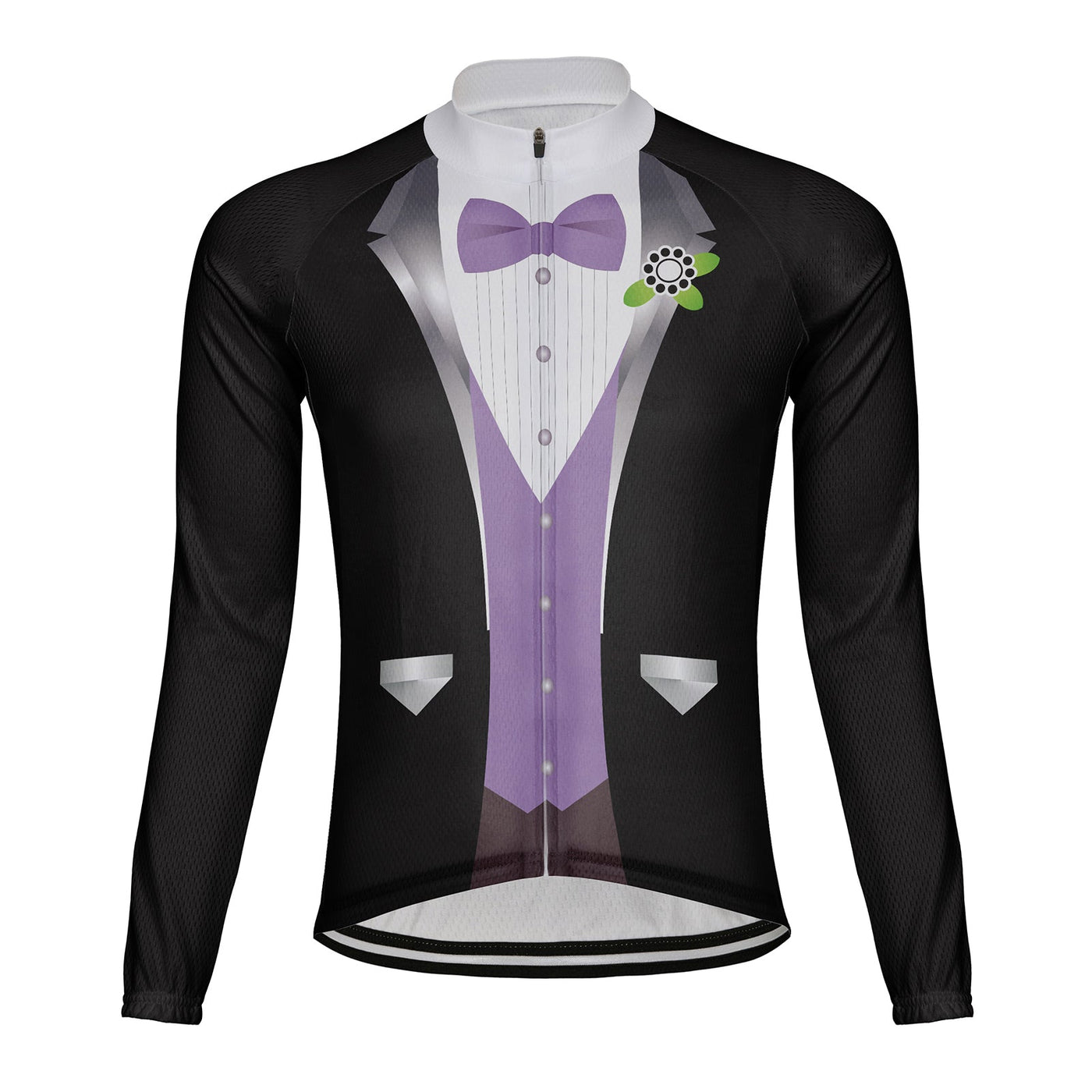 Customized Gentleman Men's Winter Thermal Fleece Cycling Jersey Long Sleeve