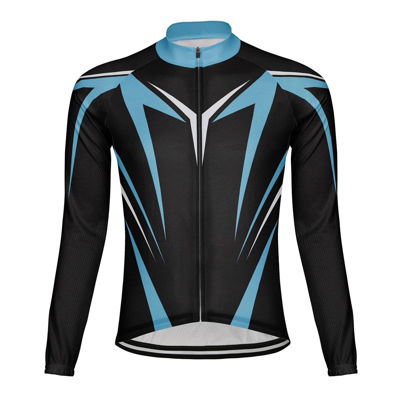 Customized Lines Men's Winter Thermal Fleece Cycling Jersey Long Sleeve