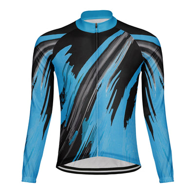 Customized Color Men's Winter Thermal Fleece Cycling Jersey Long Sleeve