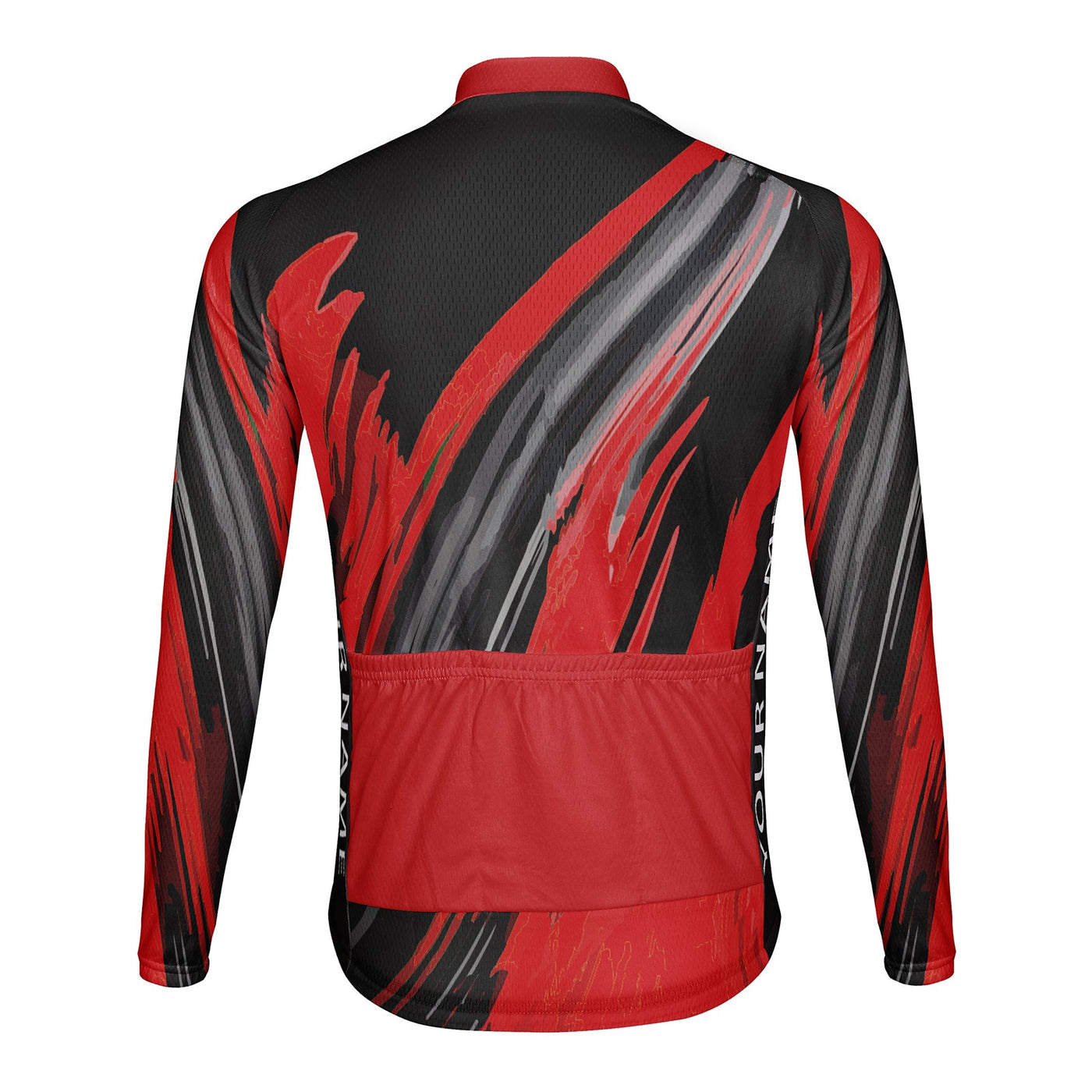 Customized Color Men's Winter Thermal Fleece Cycling Jersey Long Sleeve
