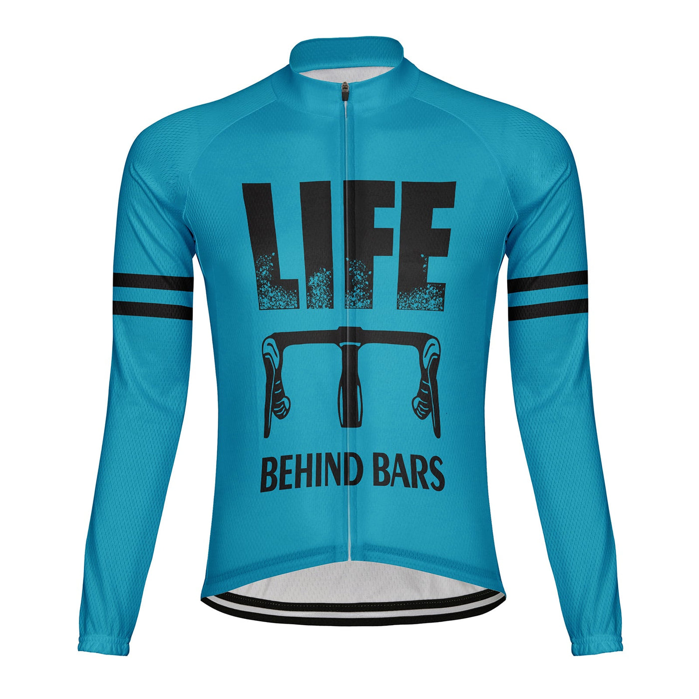 Customized Life Behind Bars Winter Thermal Fleece Cycling Jersey Long Sleeve