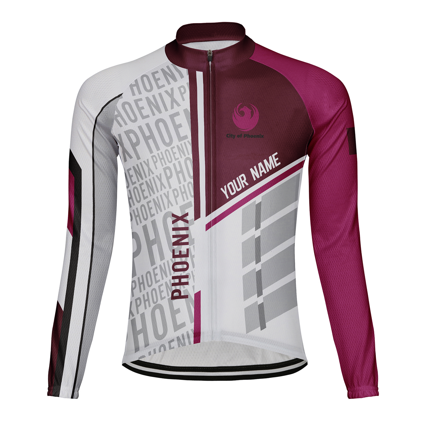 Customized Phoenix Men's Winter Thermal Fleece Cycling Jersey Long Sleeve
