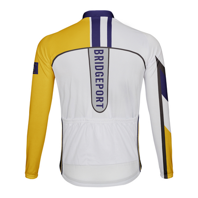 Customized Bridgeport Men's Winter Thermal Fleece Cycling Jersey Long Sleeve