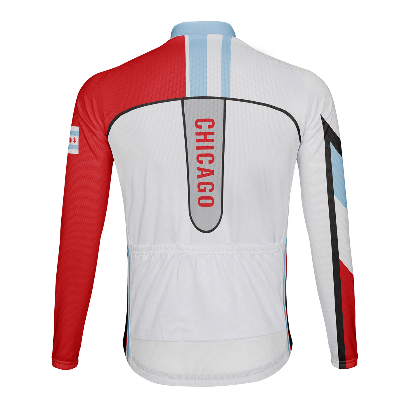 Customized Chicago Men's Winter Thermal Fleece Cycling Jersey Long Sleeve