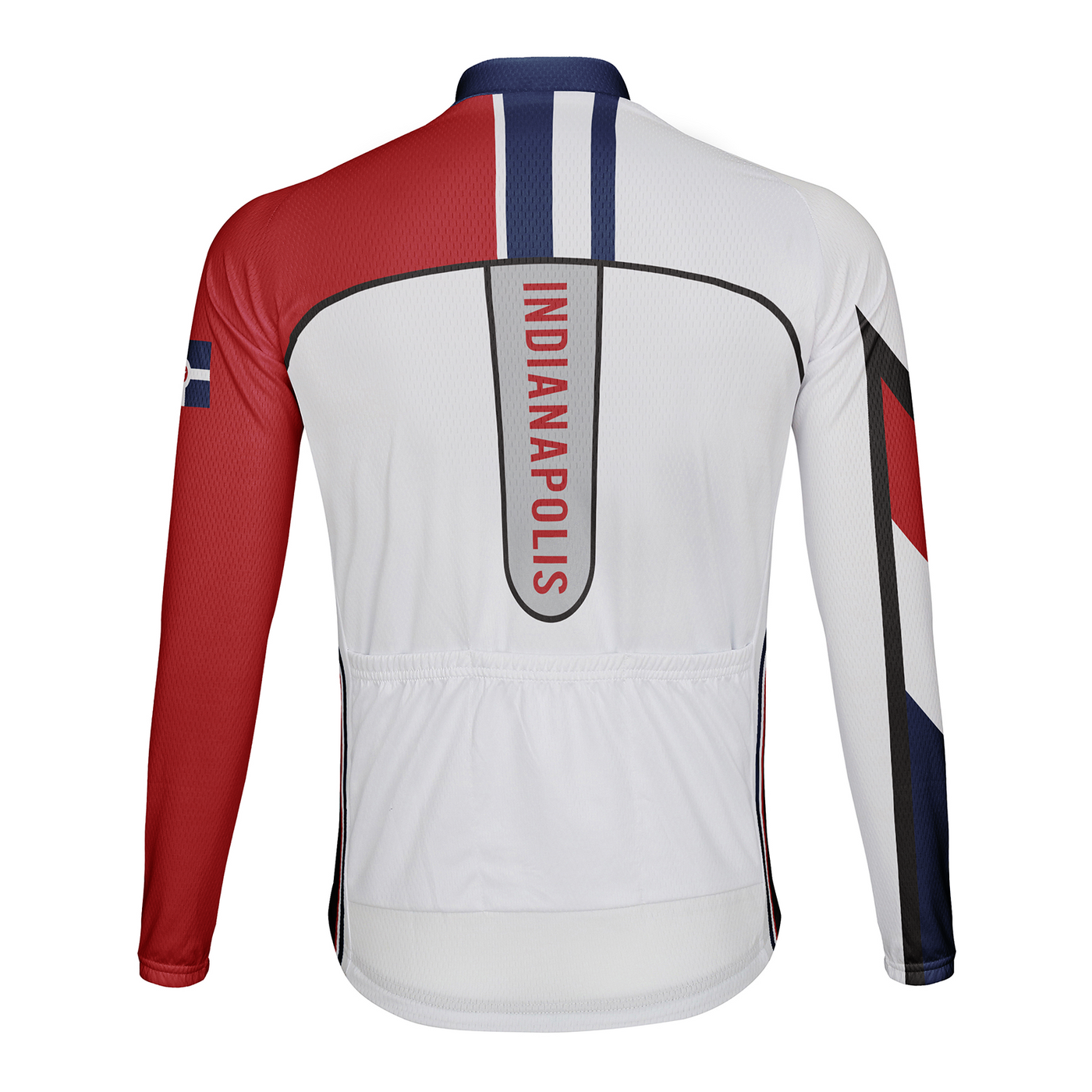 Customized Indianapolis Men's Winter Thermal Fleece Cycling Jersey Long Sleeve