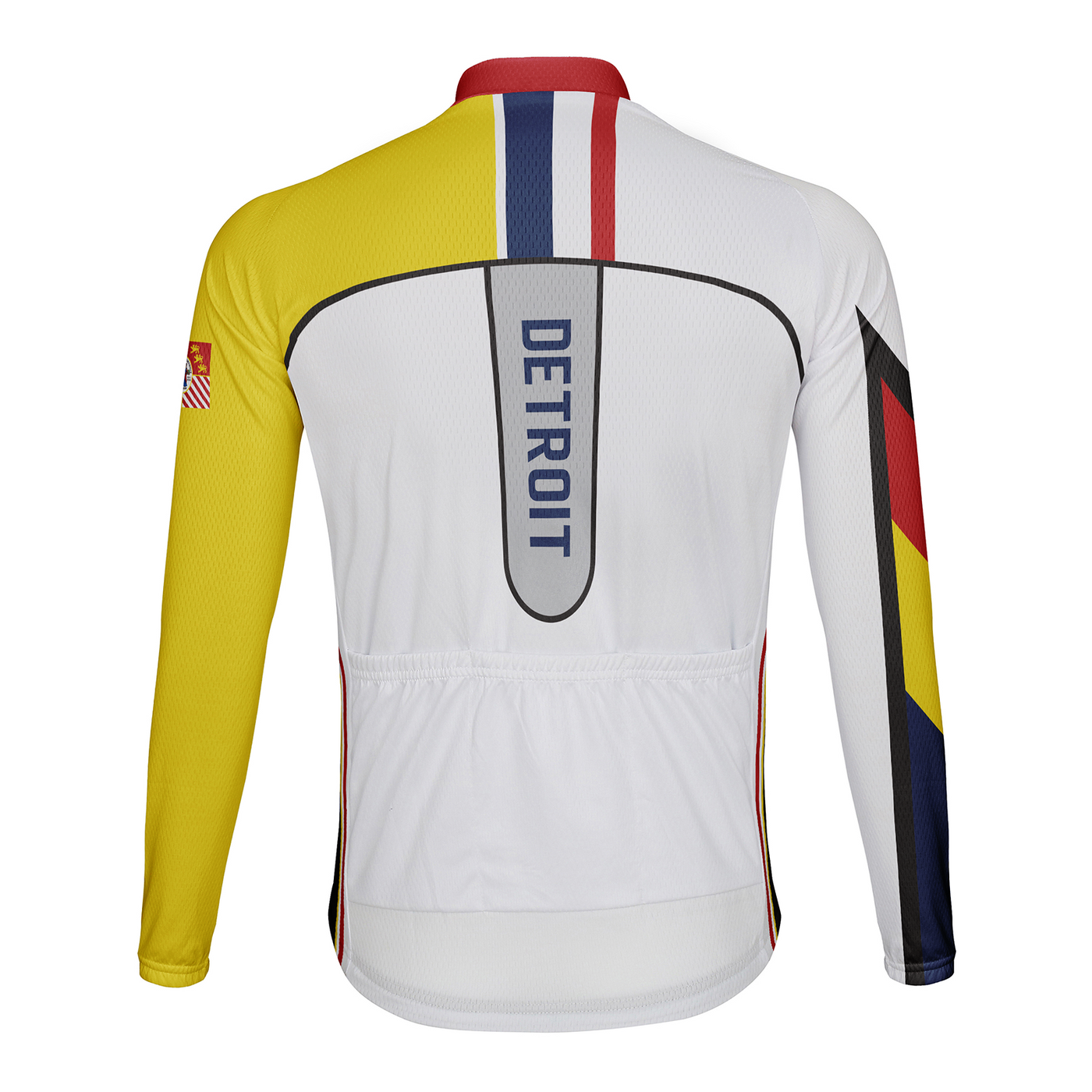 Customized Detroit Men's Winter Thermal Fleece Cycling Jersey Long Sleeve