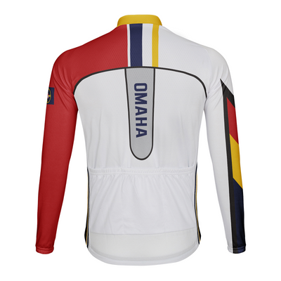 Customized Omaha Men's Winter Thermal Fleece Cycling Jersey Long Sleeve