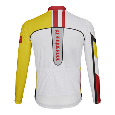 Customized Albuquerque Men's Winter Thermal Fleece Cycling Jersey Long Sleeve