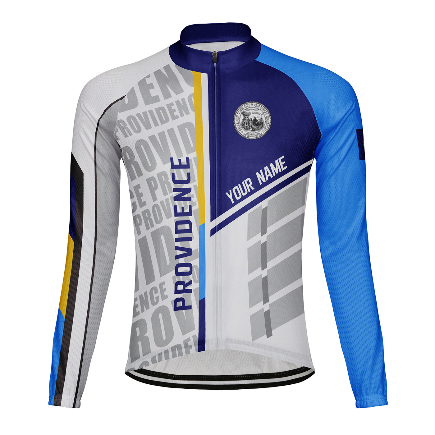 Customized Providence Men's Winter Thermal Fleece Cycling Jersey Long Sleeve