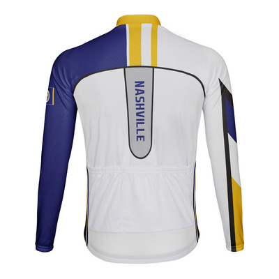 Customized Nashville Men's Winter Thermal Fleece Cycling Jersey Long Sleeve