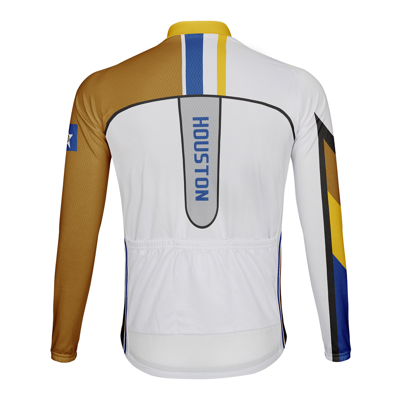 Customized Houston Men's Winter Thermal Fleece Cycling Jersey Long Sleeve