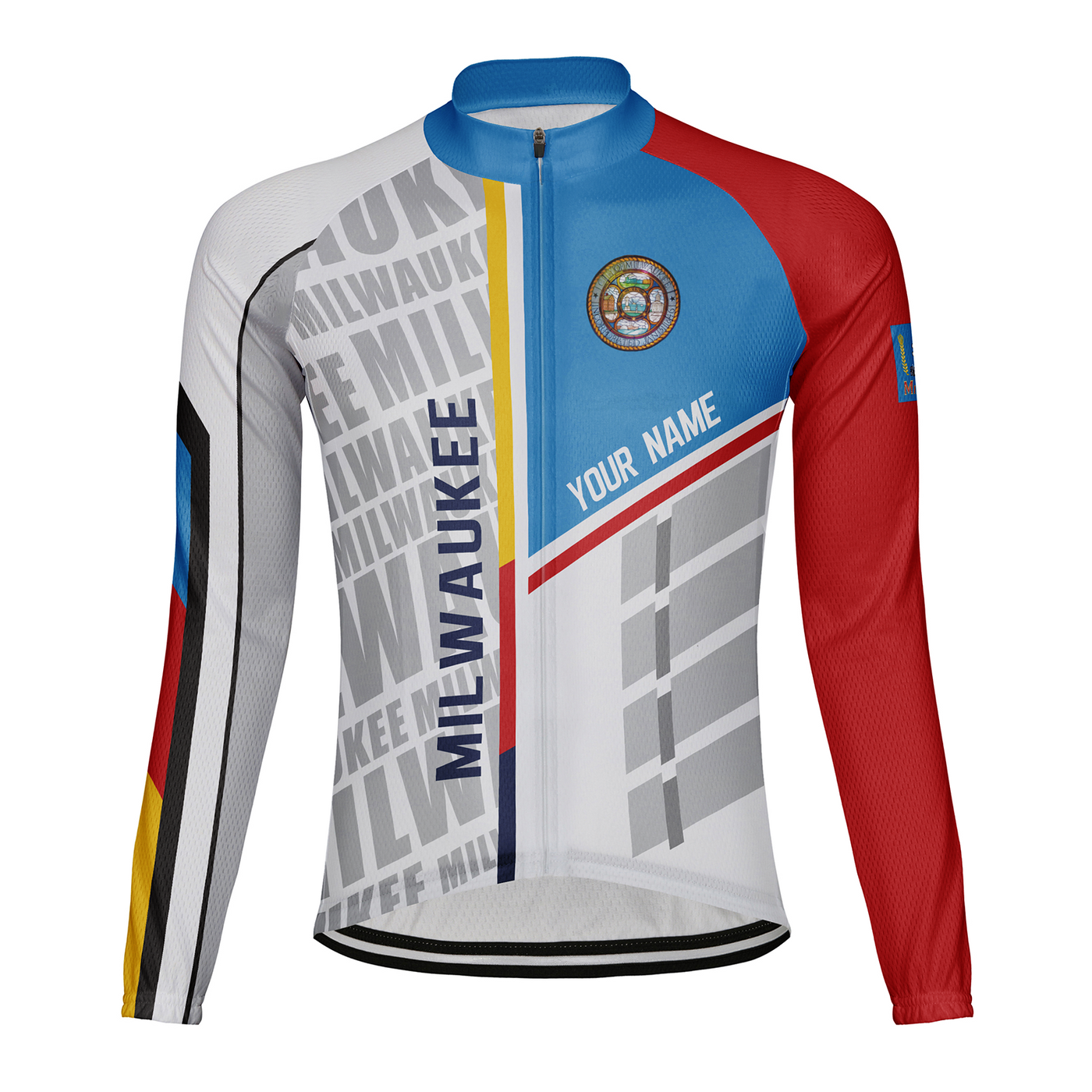Customized Charleston Men's Winter Thermal Fleece Cycling Jersey Long Sleeve