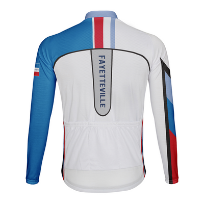 Customized Fayetteville Men's Winter Thermal Fleece Cycling Jersey Long Sleeve