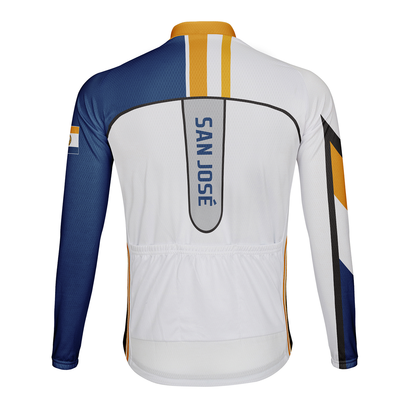 Customized San José Men's Winter Thermal Fleece Cycling Jersey Long Sleeve