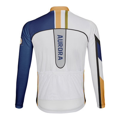 Customized Aurora Men's Winter Thermal Fleece Cycling Jersey Long Sleeve