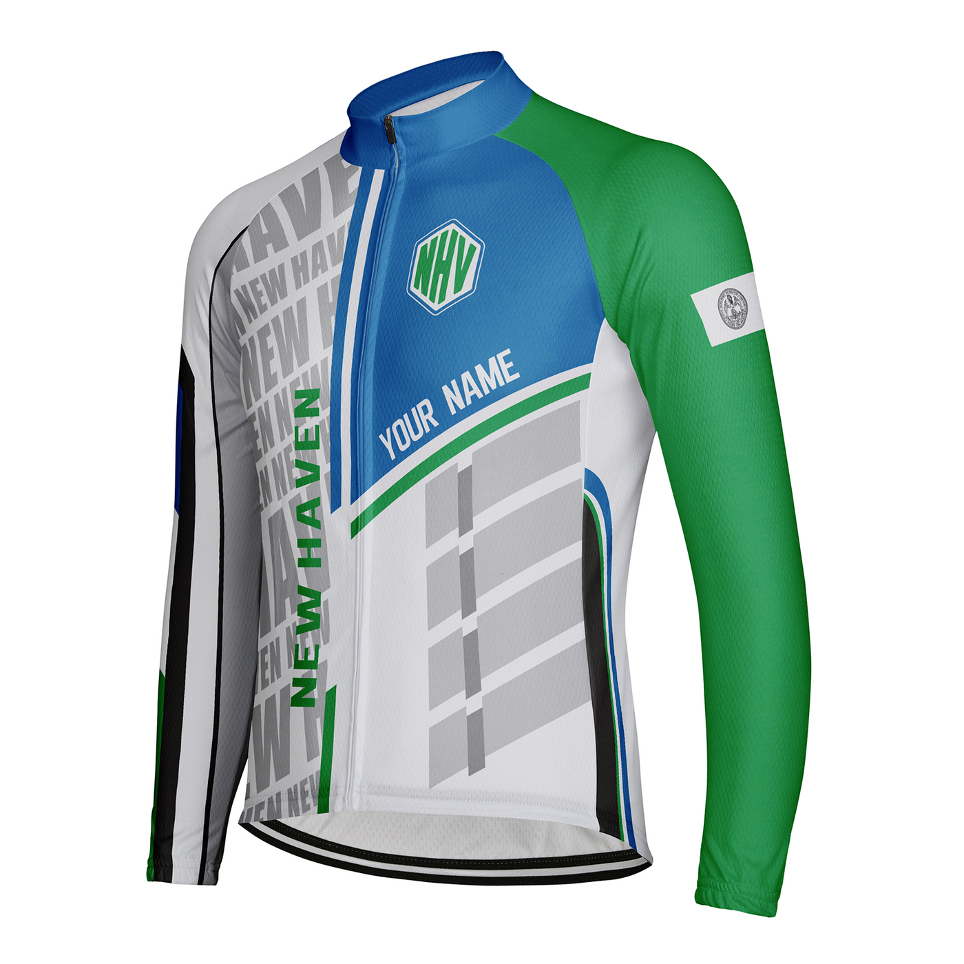 Customized New Haven Men's Winter Thermal Fleece Cycling Jersey Long Sleeve