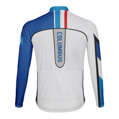 Customized Columbus Men's Winter Thermal Fleece Cycling Jersey Long Sleeve