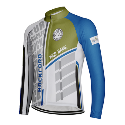 Customized Rockford Men's Winter Thermal Fleece Cycling Jersey Long Sleeve