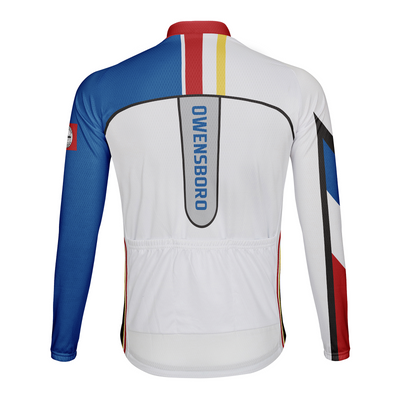 Customized Owensboro Men's Winter Thermal Fleece Cycling Jersey Long Sleeve