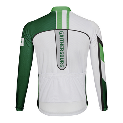 Customized Gaithersburg Men's Winter Thermal Fleece Cycling Jersey Long Sleeve