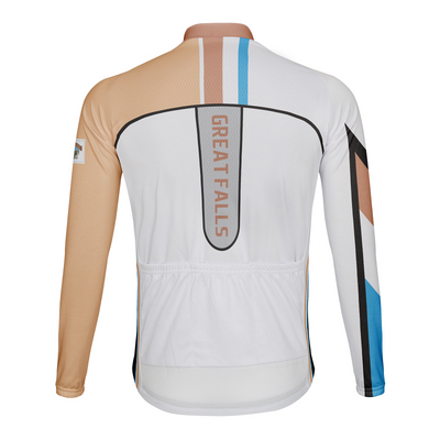 Customized Great Falls Men's Winter Thermal Fleece Cycling Jersey Long Sleeve