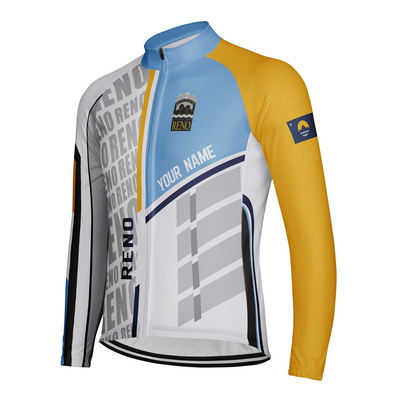 Customized Reno Men's Winter Thermal Fleece Cycling Jersey Long Sleeve