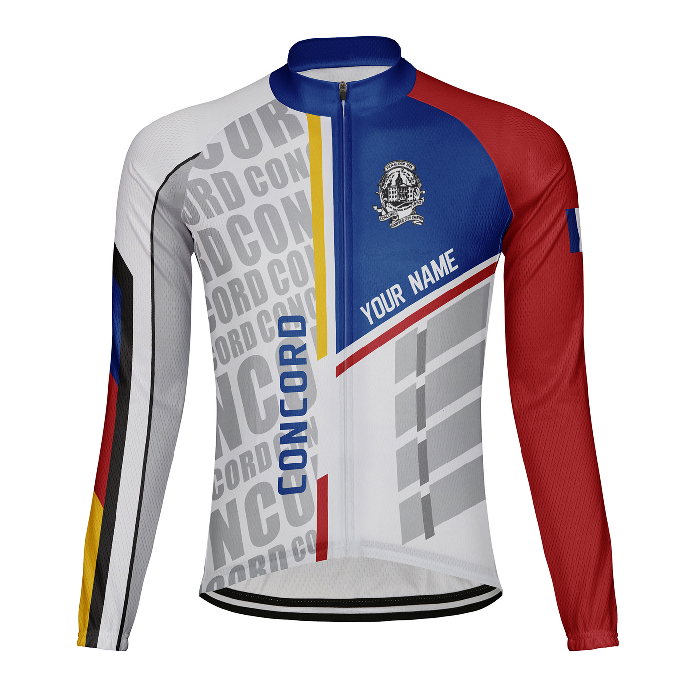 Customized Concord Men's Winter Thermal Fleece Cycling Jersey Long Sleeve