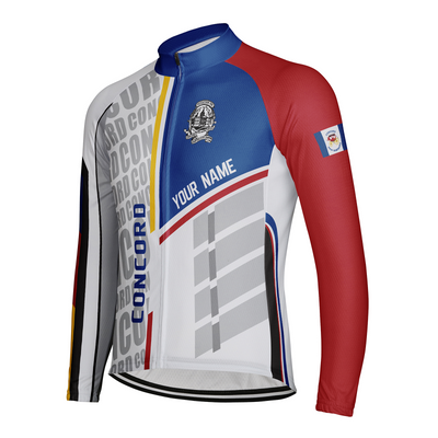 Customized Concord Men's Winter Thermal Fleece Cycling Jersey Long Sleeve