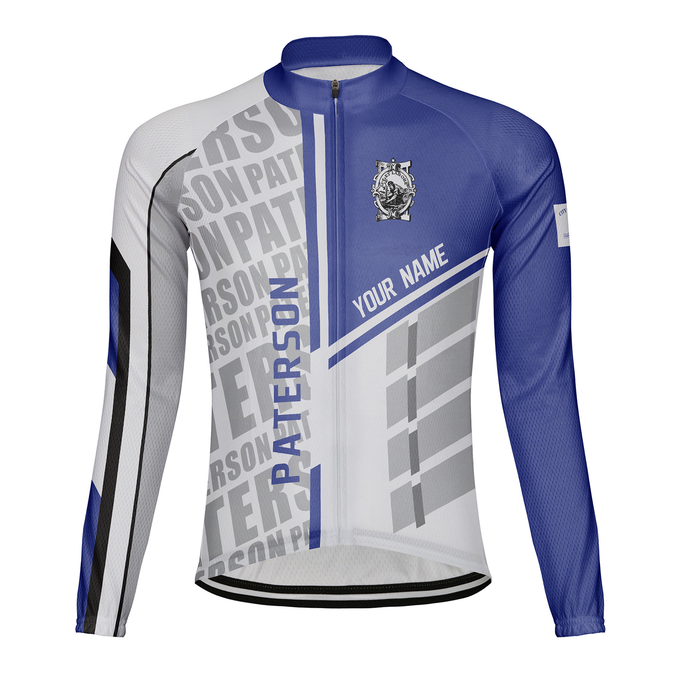 Customized Paterson Men's Winter Thermal Fleece Cycling Jersey Long Sleeve