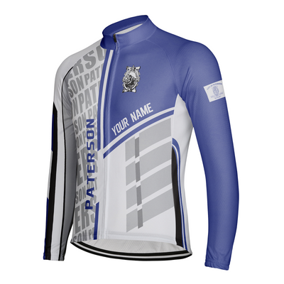 Customized Paterson Men's Winter Thermal Fleece Cycling Jersey Long Sleeve