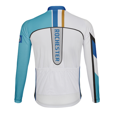 Customized Rochester Men's Winter Thermal Fleece Cycling Jersey Long Sleeve