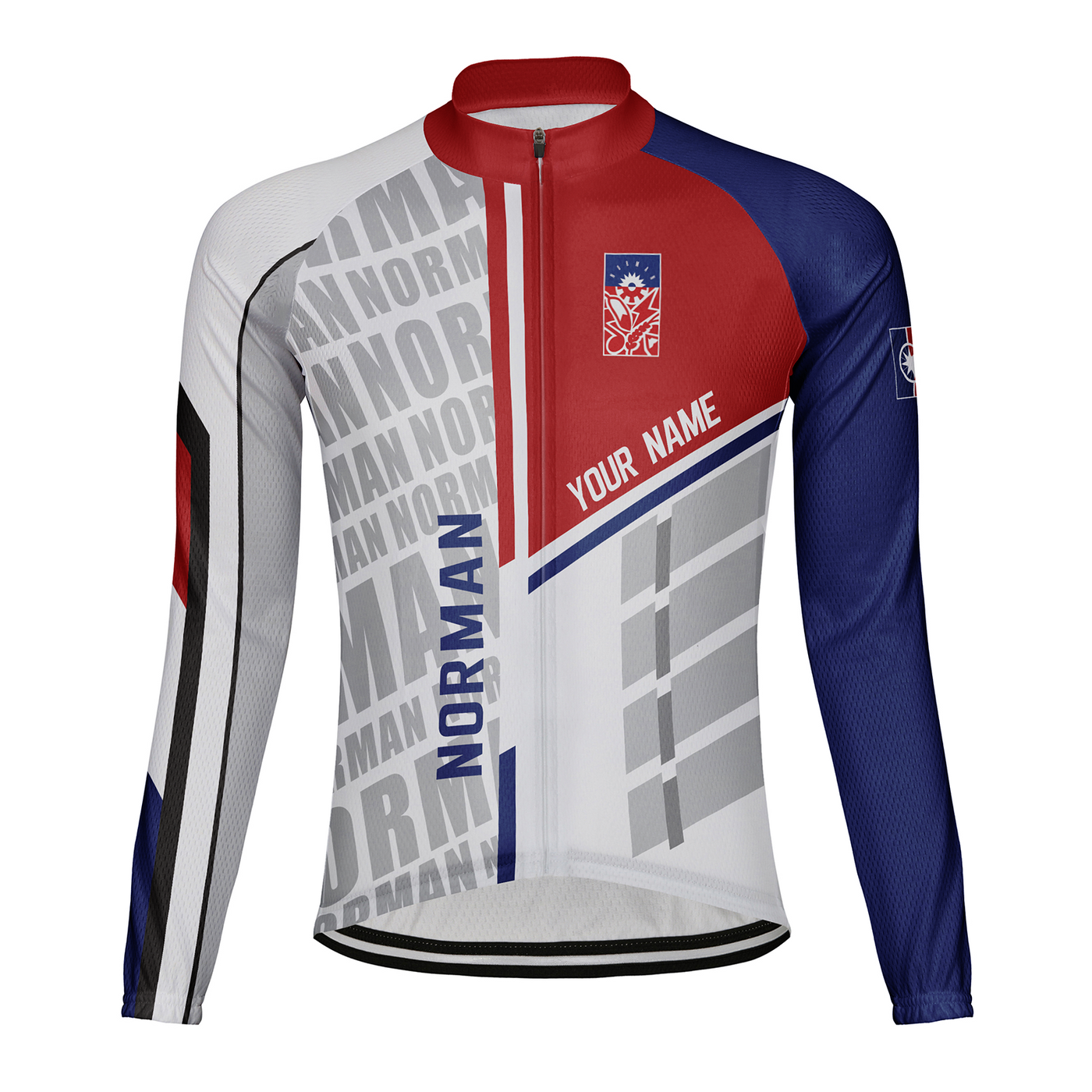 Customized Norman Men's Winter Thermal Fleece Cycling Jersey Long Sleeve