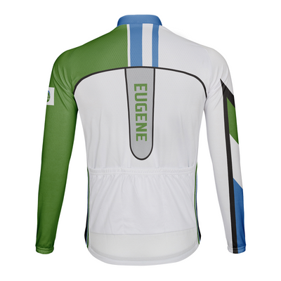 Customized Eugene Men's Winter Thermal Fleece Cycling Jersey Long Sleeve