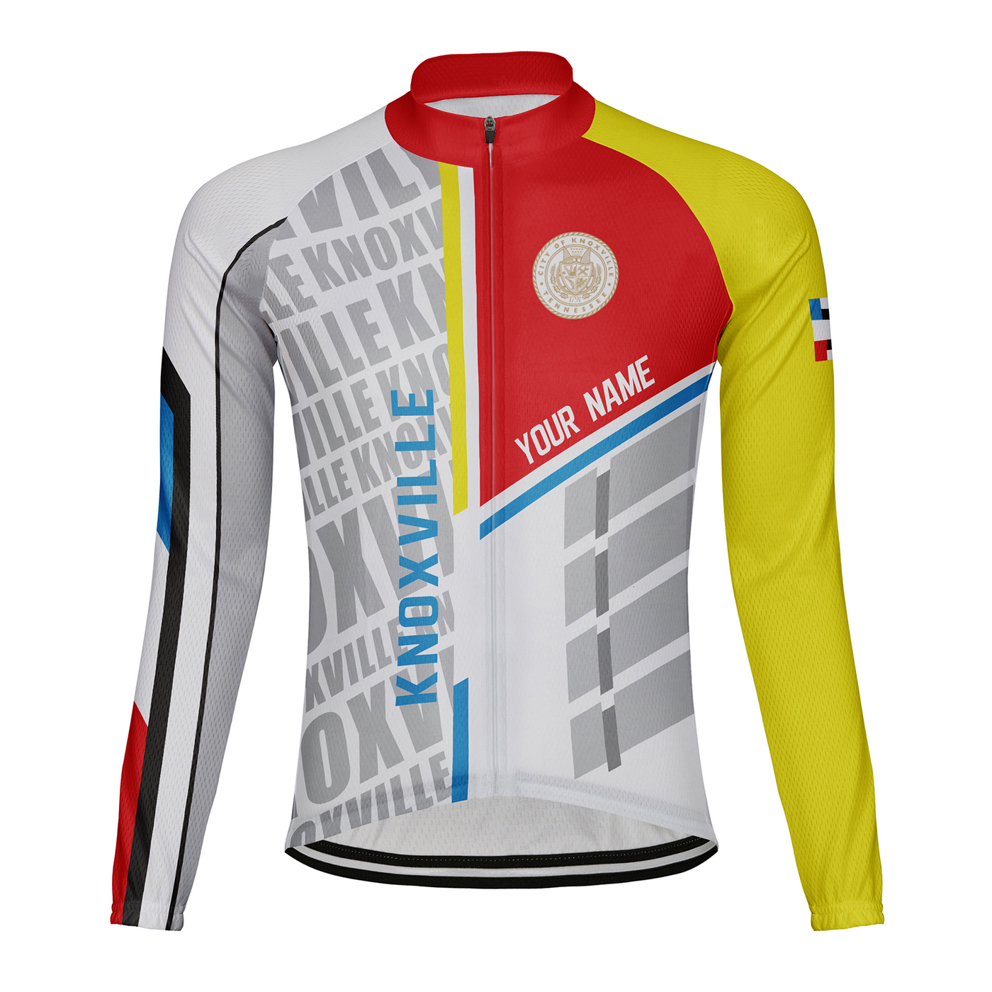 Customized Knoxville Men's Winter Thermal Fleece Cycling Jersey Long Sleeve