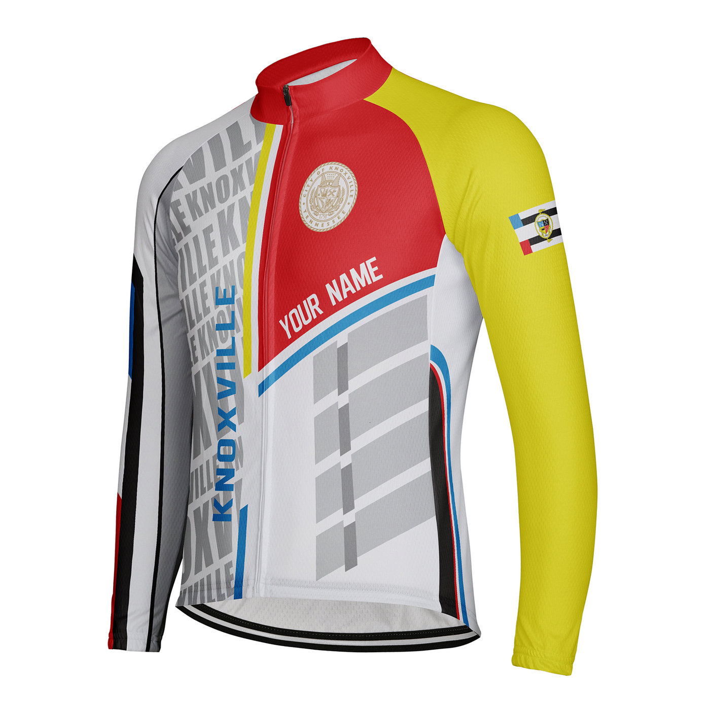 Customized Knoxville Men's Winter Thermal Fleece Cycling Jersey Long Sleeve