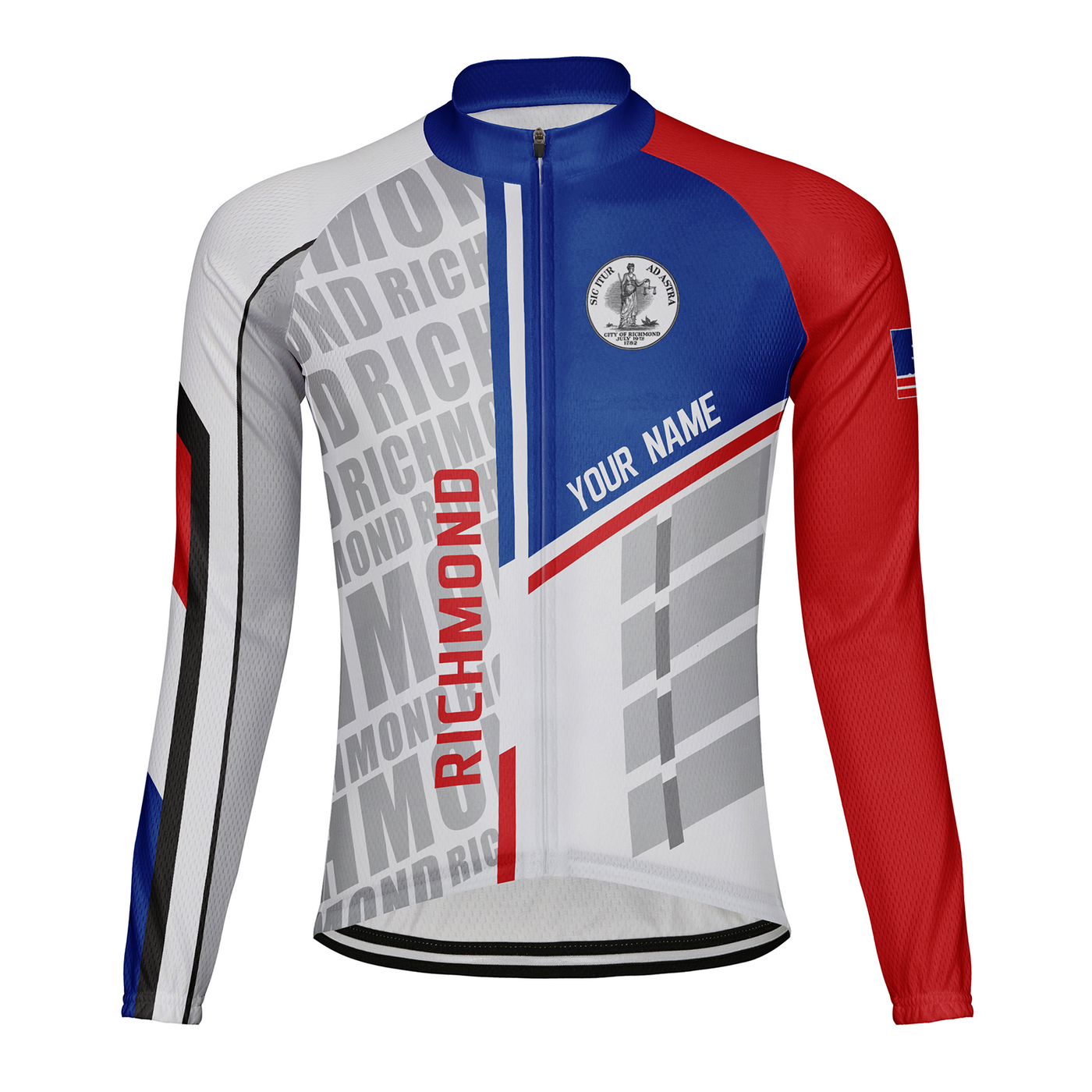 Customized Richmond Men's Winter Thermal Fleece Cycling Jersey Long Sleeve