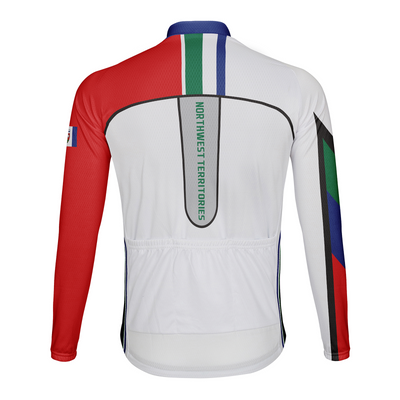 Customized Northwest Territories Men's Winter Thermal Fleece Cycling Jersey Long Sleeve