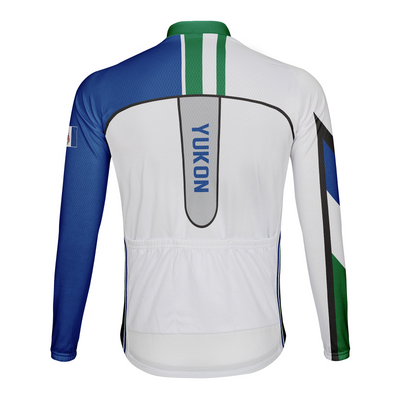 Customized Yukon Men's Winter Thermal Fleece Cycling Jersey Long Sleeve