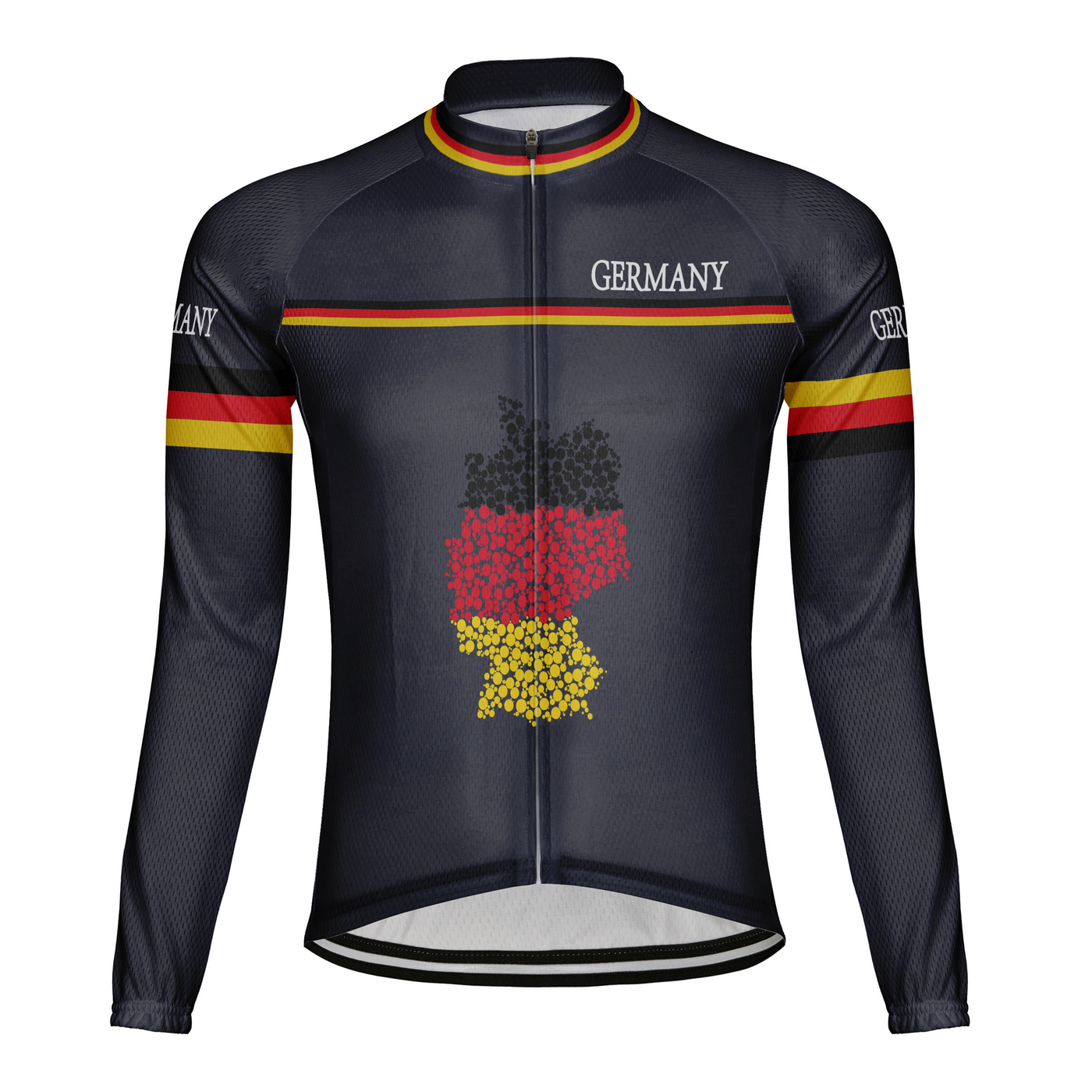 Custom Germany Men's Winter Thermal Fleece Cycling Jersey Long Sleeve