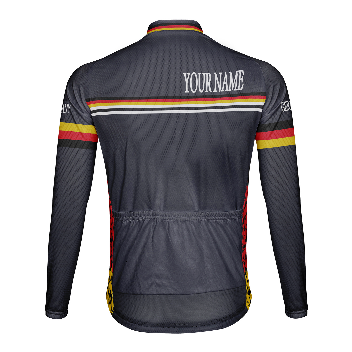 Custom Germany Men's Winter Thermal Fleece Cycling Jersey Long Sleeve