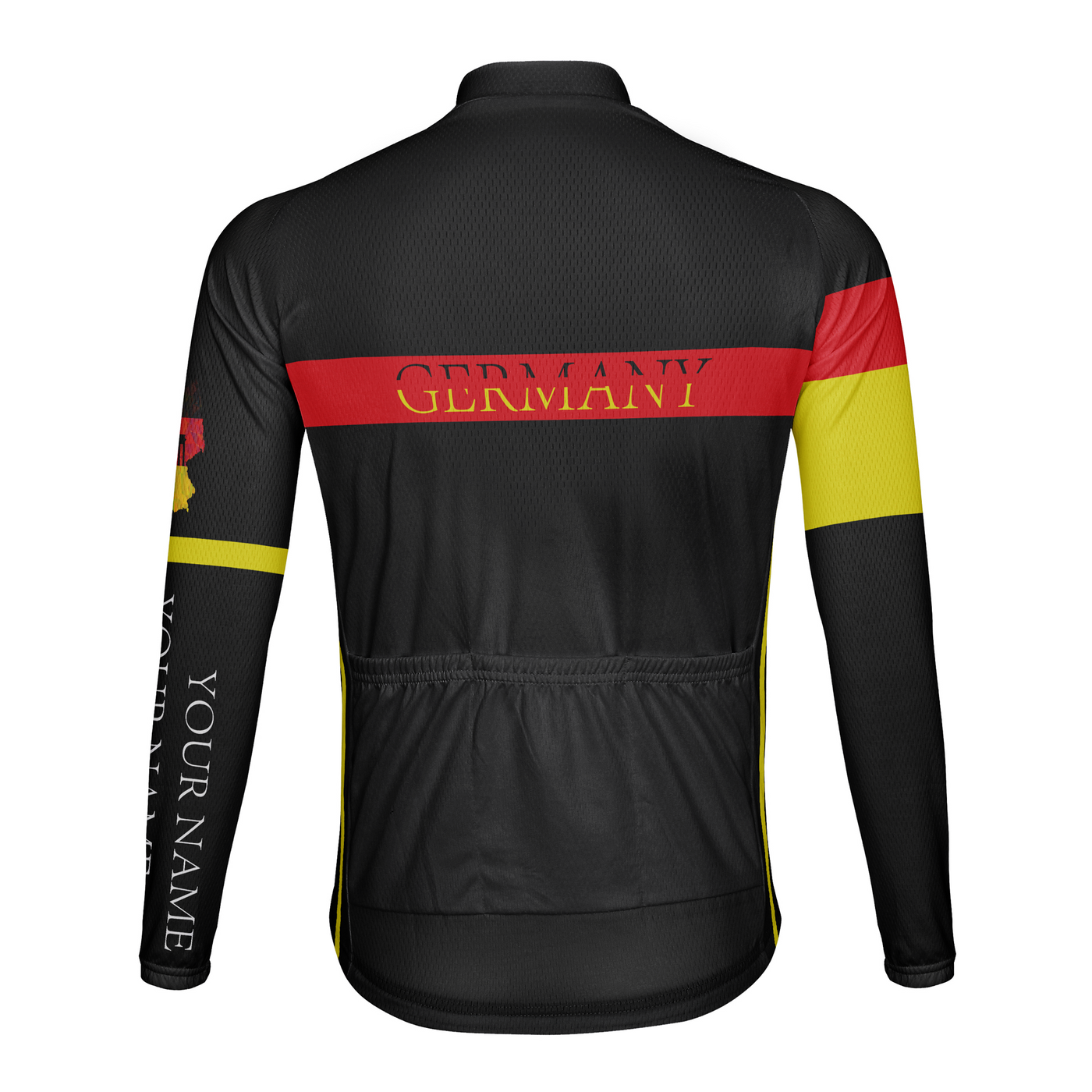 Custom Germany Men's Winter Thermal Fleece Cycling Jersey Long Sleeve