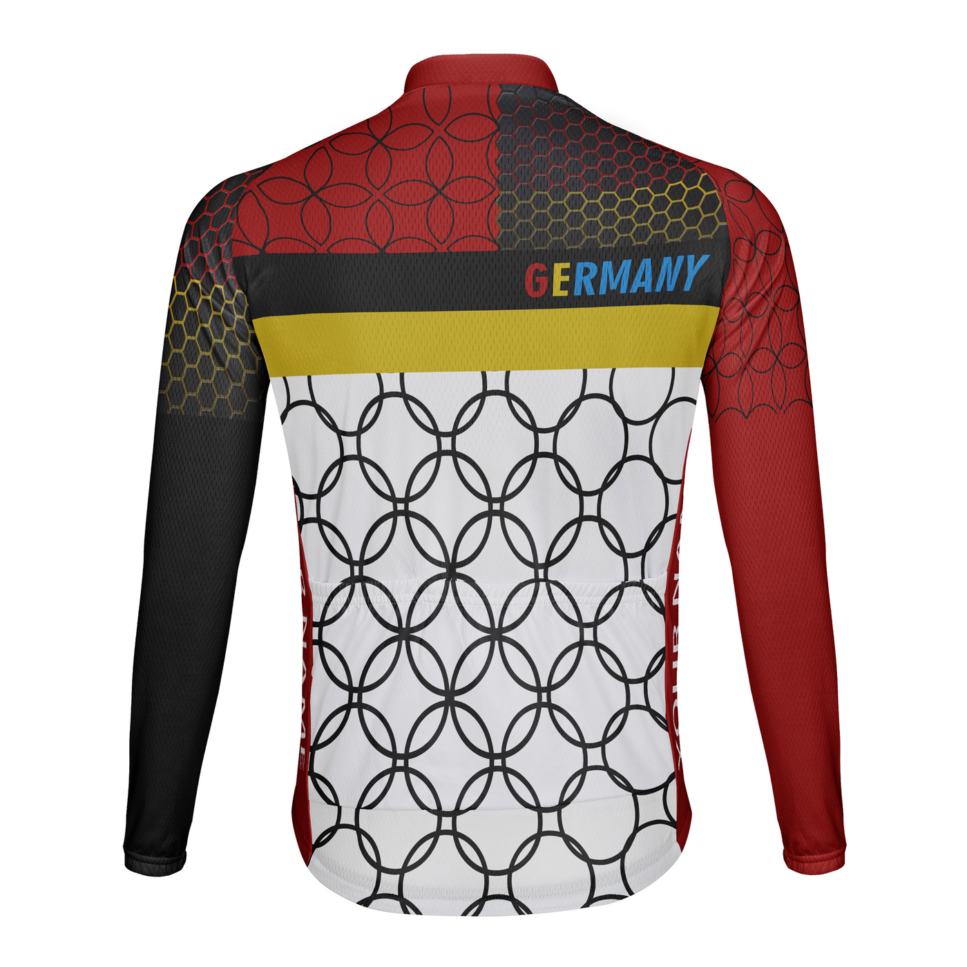 Custom Germany Men's Winter Thermal Fleece Cycling Jersey Long Sleeve