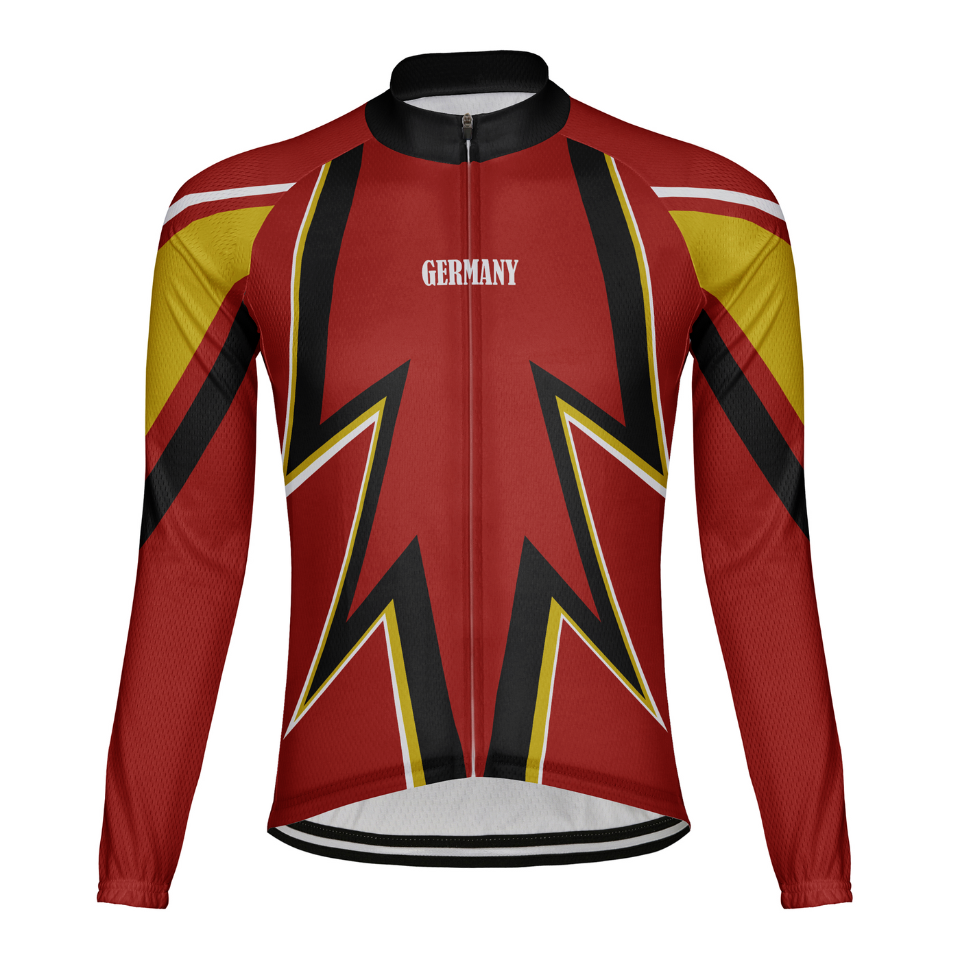 Custom Germany Men's Winter Thermal Fleece Cycling Jersey Long Sleeve